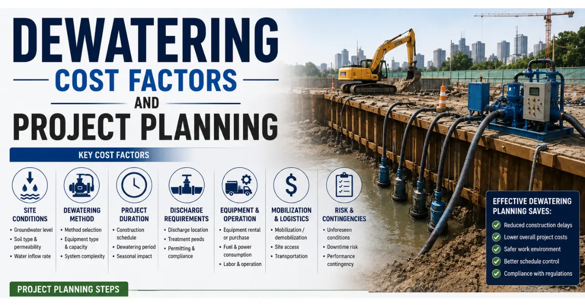 Dewatering Cost Factors and Project Planning